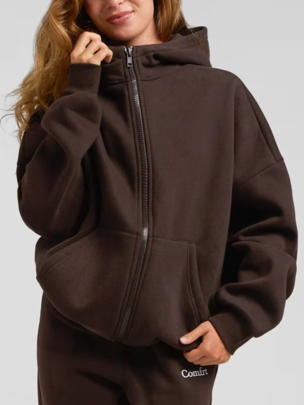 NEW Comfrt Cloud Zip Hoodie Mega Espresso Size X-Small